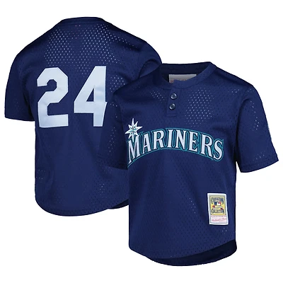 Preschool Mitchell  Ness Ken Griffey Jr Seattle Mariners Cooperstown Collection Mesh Batting Practice Jersey
