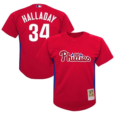 Preschool Mitchell  Ness Roy Halladay Philadelphia Phillies Cooperstown Collection Mesh Batting Practice Jersey