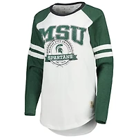 Pressbox /Green Michigan State Spartans Brooking Sleeve Stripe Raglan Long T-Shirt