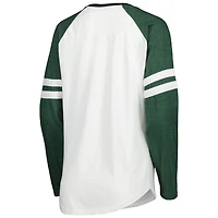 Pressbox /Green Michigan State Spartans Brooking Sleeve Stripe Raglan Long T-Shirt