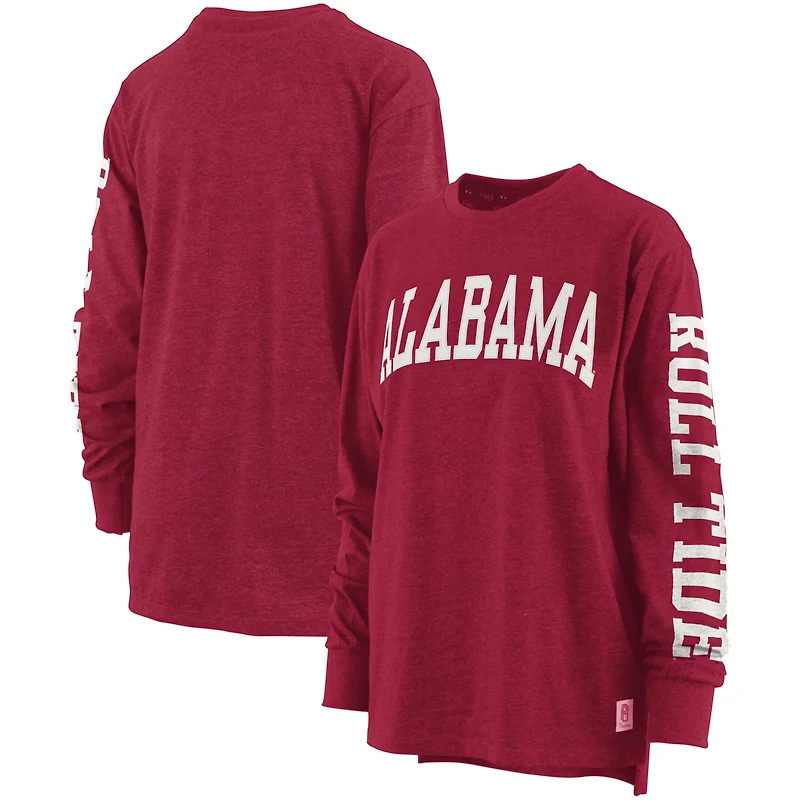 Pressbox Alabama Tide Two-Hit Canyon Long Sleeve T-Shirt