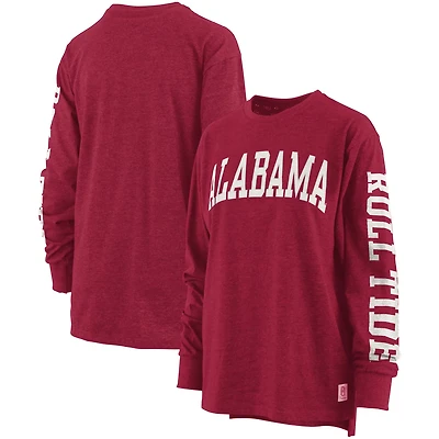 Pressbox Alabama Tide Two-Hit Canyon Long Sleeve T-Shirt