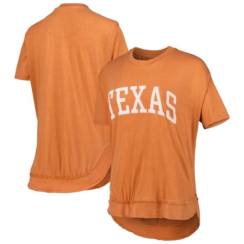 Pressbox Burnt Texas Longhorns Arch Poncho T-Shirt