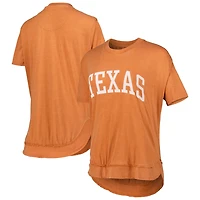 Pressbox Burnt Texas Longhorns Arch Poncho T-Shirt