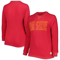 Pressbox Cardinal Iowa State Cyclones Surf Plus Southlawn Waffle-Knit Thermal Tri-Blend Long Sleeve T-Shirt