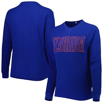 Pressbox Florida Gators Surf Plus Size Southlawn Waffle-Knit Thermal Tri-Blend Long Sleeve T-Shirt