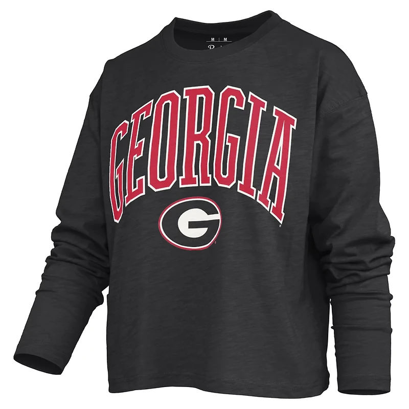 Pressbox Georgia Bulldogs Motley Boxy Waist-Length Long Sleeve T-Shirt