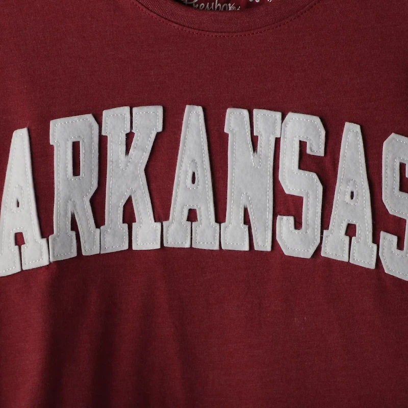 Pressbox Heathered Arkansas Razorbacks Two-Hit Canyon Long Sleeve T-Shirt
