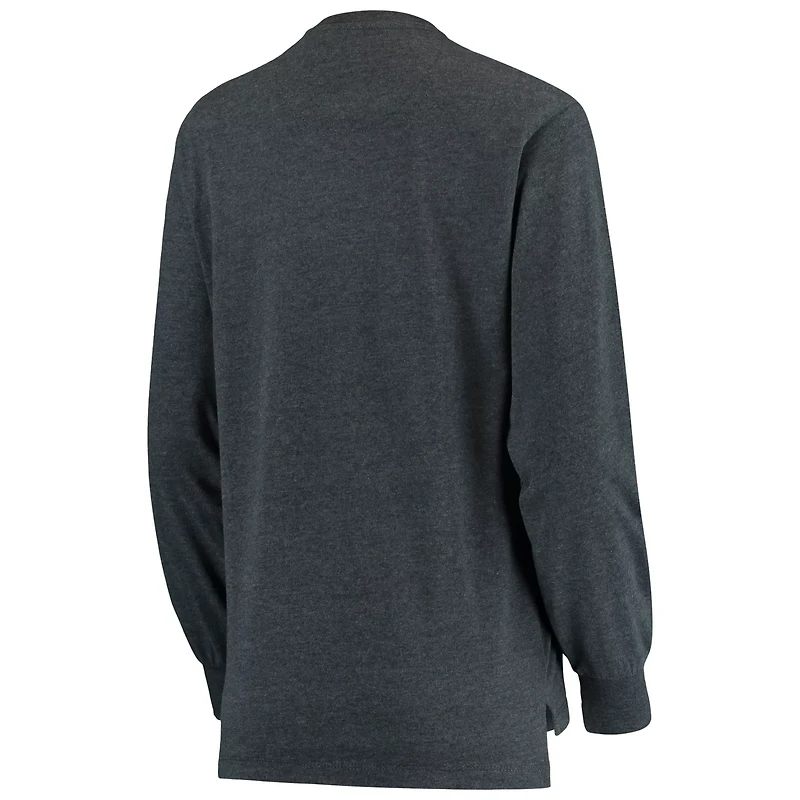 Pressbox Heathered Michigan Wolverines Two-Hit Canyon Long Sleeve T-Shirt