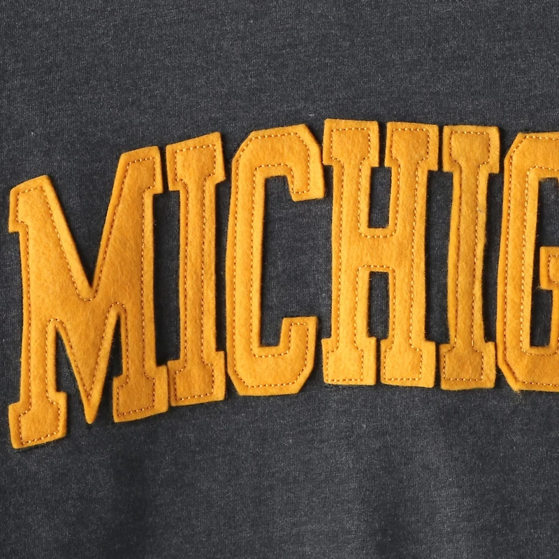 Pressbox Heathered Michigan Wolverines Two-Hit Canyon Long Sleeve T-Shirt