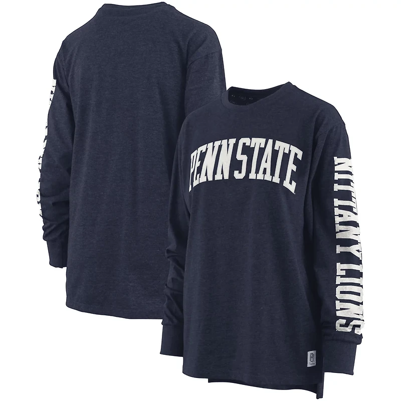Pressbox Heathered Penn State Nittany Lions Two-Hit Canyon Long Sleeve T-Shirt