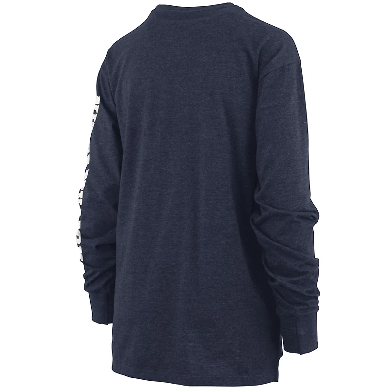 Pressbox Heathered Penn State Nittany Lions Two-Hit Canyon Long Sleeve T-Shirt