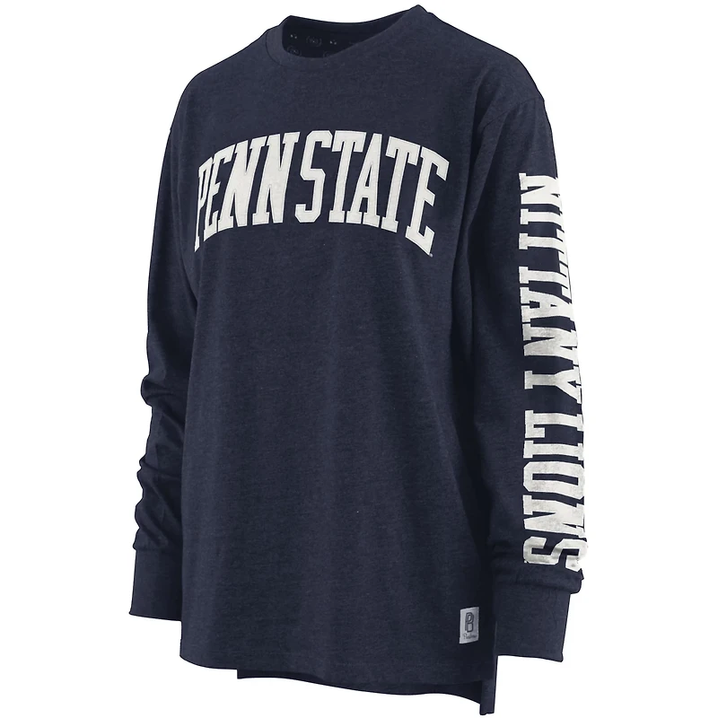 Pressbox Heathered Penn State Nittany Lions Two-Hit Canyon Long Sleeve T-Shirt