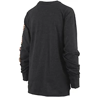 Pressbox Heathered Purdue Boilermakers Two-Hit Canyon Long Sleeve T-Shirt