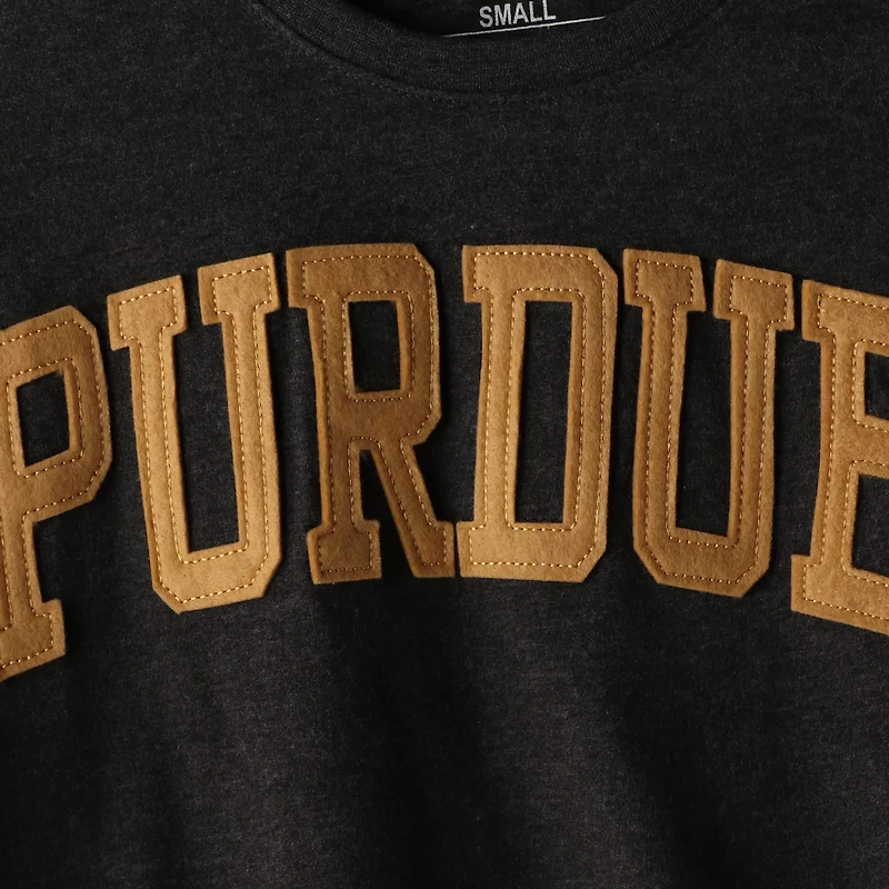 Pressbox Heathered Purdue Boilermakers Two-Hit Canyon Long Sleeve T-Shirt