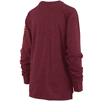 Pressbox Heathered Virginia Tech Hokies Two-Hit Canyon Long Sleeve T-Shirt