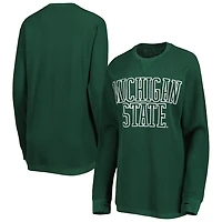 Pressbox Michigan State Spartans Surf Plus Southlawn Waffle-Knit Thermal Tri-Blend Long Sleeve T-Shirt