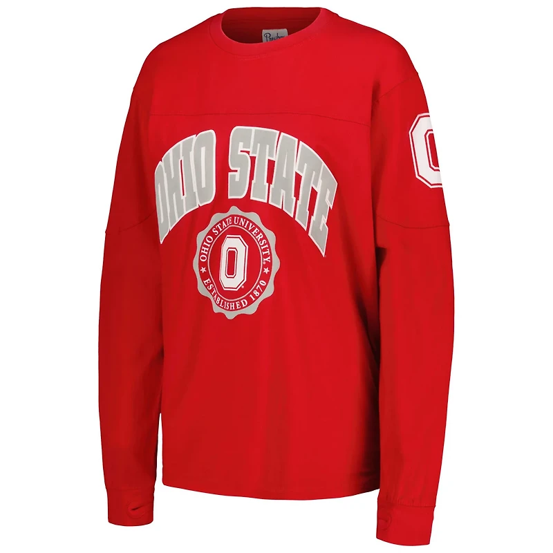 Pressbox Ohio State Buckeyes Edith Long Sleeve T-Shirt