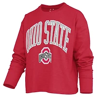 Pressbox Ohio State Buckeyes Motley Boxy Waist-Length Long Sleeve T-Shirt