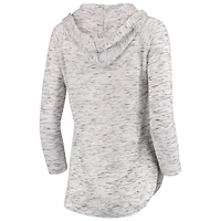 Pressbox Oklahoma Sooners Space Dye Lace-Up V-Neck Long Sleeve T-Shirt