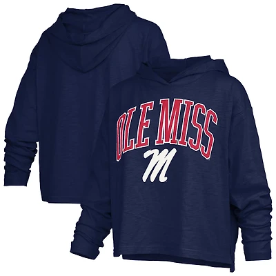 Pressbox Ole Miss Rebels Nelson Arch Over Logo Long Sleeve Hooded Slub T-Shirt