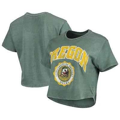 Pressbox Oregon Ducks Edith Vintage Burnout Crop T-Shirt
