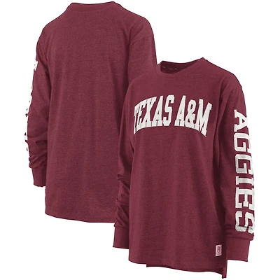 Pressbox Texas AM Aggies Plus Size Two-Hit Canyon Long Sleeve T-Shirt