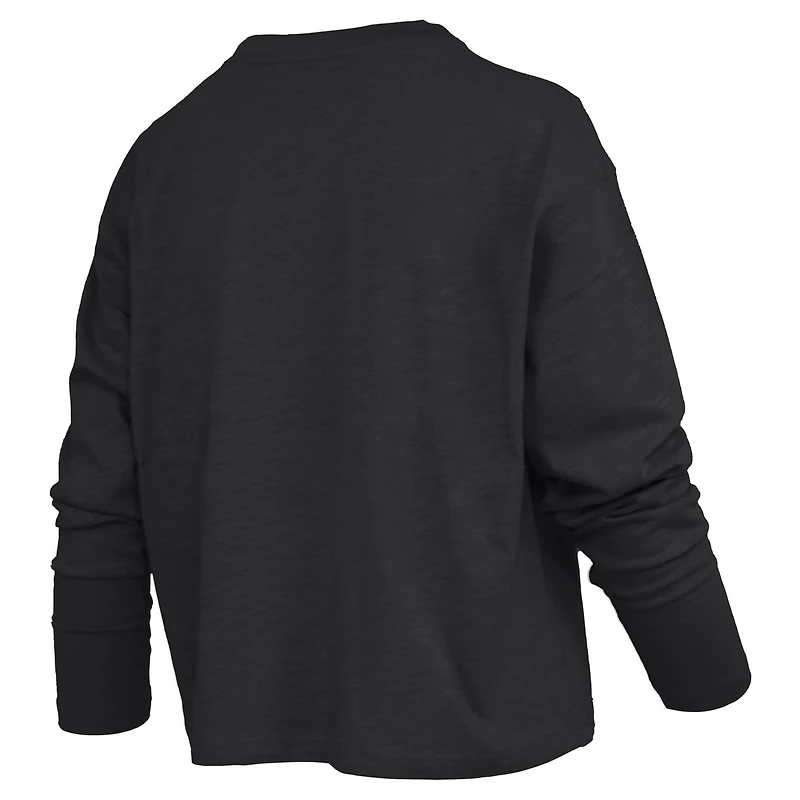 Pressbox Texas Longhorns Motley Boxy Waist-Length Long Sleeve T-Shirt