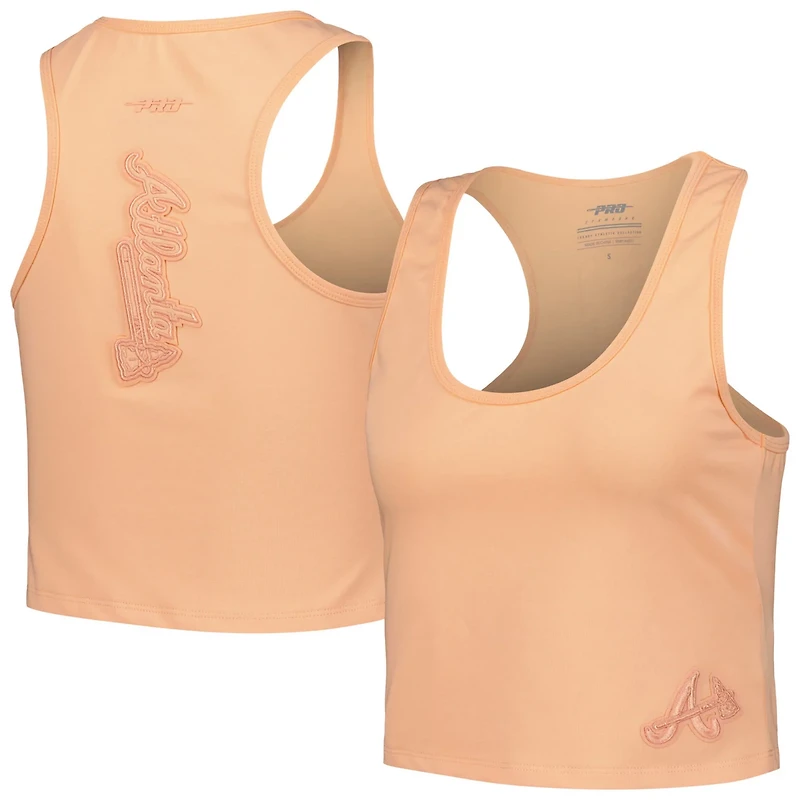 Pro Standard Atlanta Braves Neutral Fitted Racerback Tank Top