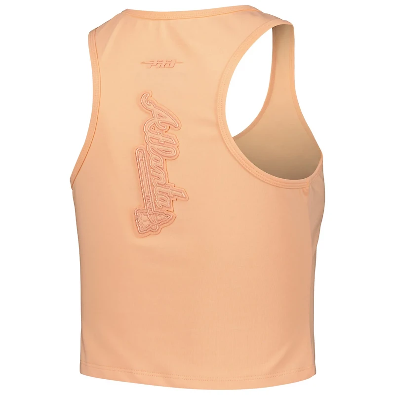 Pro Standard Atlanta Braves Neutral Fitted Racerback Tank Top
