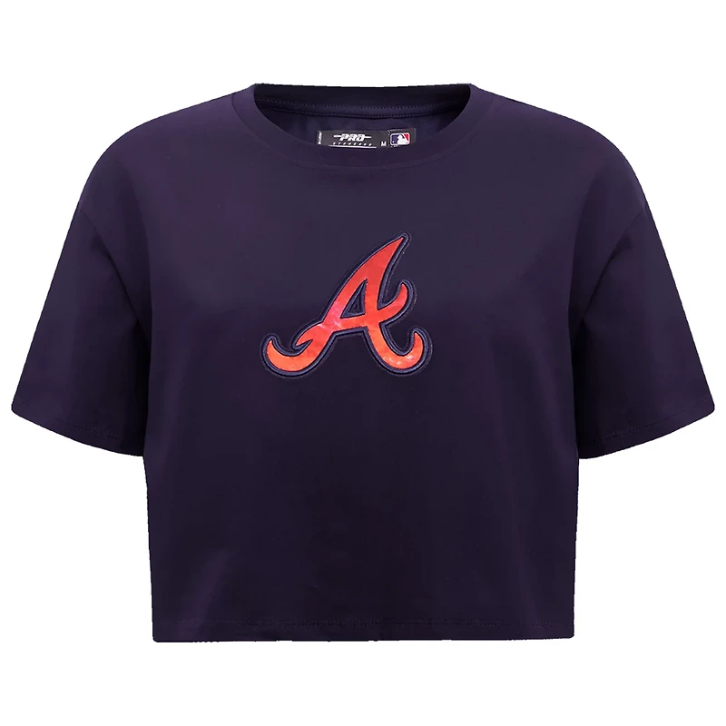 Pro Standard Atlanta Braves Painted Sky Boxy Cropped T-Shirt
