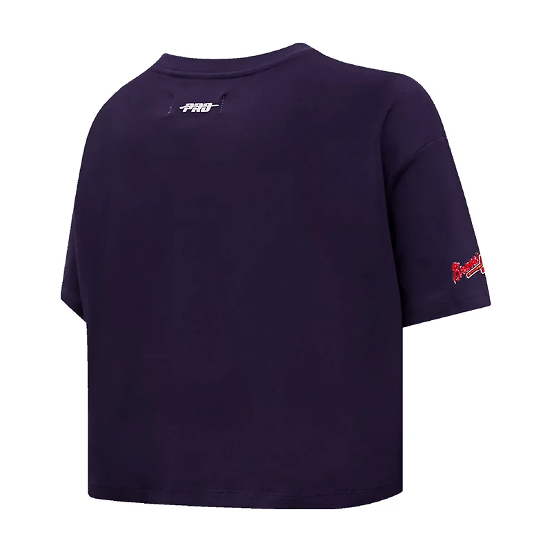 Pro Standard Atlanta Braves Painted Sky Boxy Cropped T-Shirt