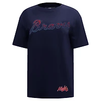 Pro Standard Atlanta Braves Rhinestone Slim Fit T-Shirt