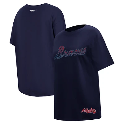 Pro Standard Atlanta Braves Rhinestone Slim Fit T-Shirt