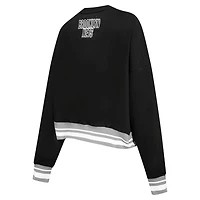 Pro Standard Brooklyn Nets Area Code Cropped Pullover Sweatshirt