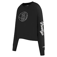 Pro Standard Brooklyn Nets Paint The City Cropped Pullover Sweatshirt