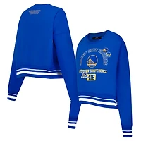 Pro Standard Golden State Warriors Area Code Cropped Pullover Sweatshirt