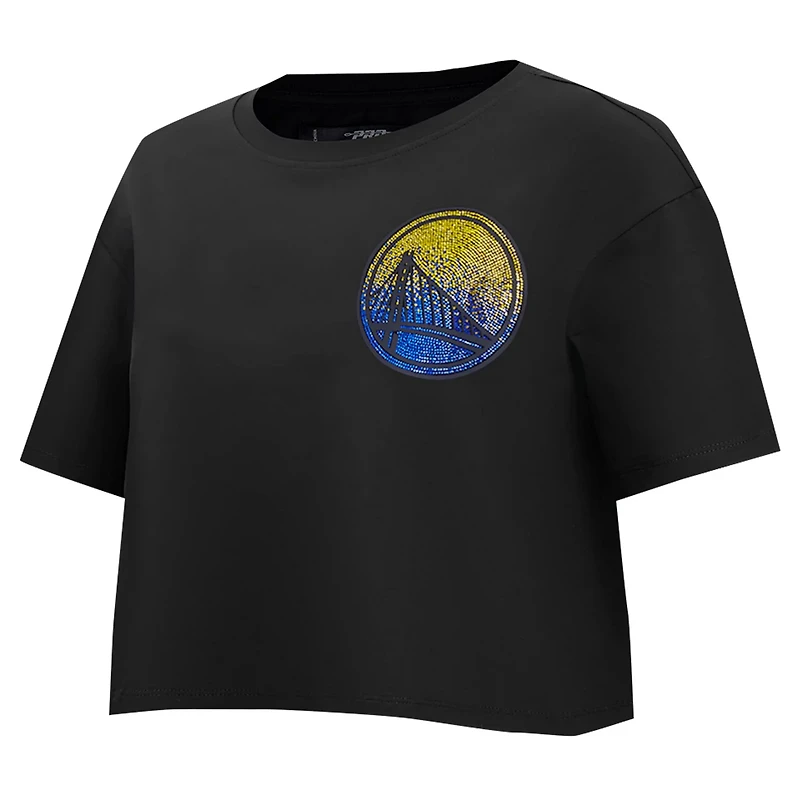 Pro Standard Golden State Warriors Jewels Boxy Cropped T-Shirt