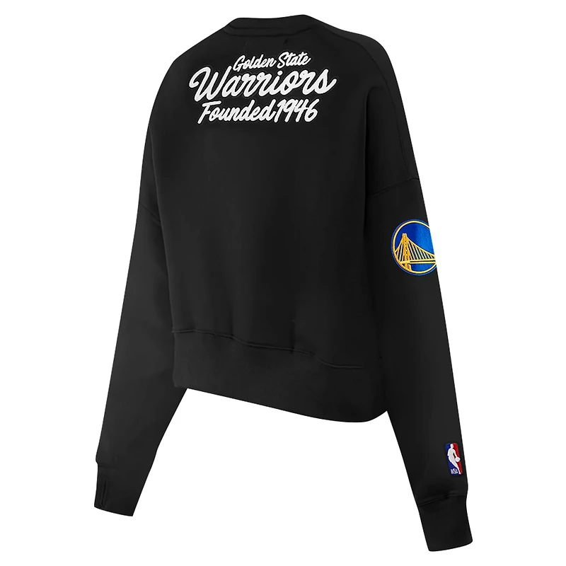 Pro Standard Golden State Warriors Paint The City Cropped Pullover Sweatshirt