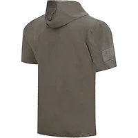 Pro Standard Gray Chicago Bulls Neutrals Short Sleeve Pullover Hoodie