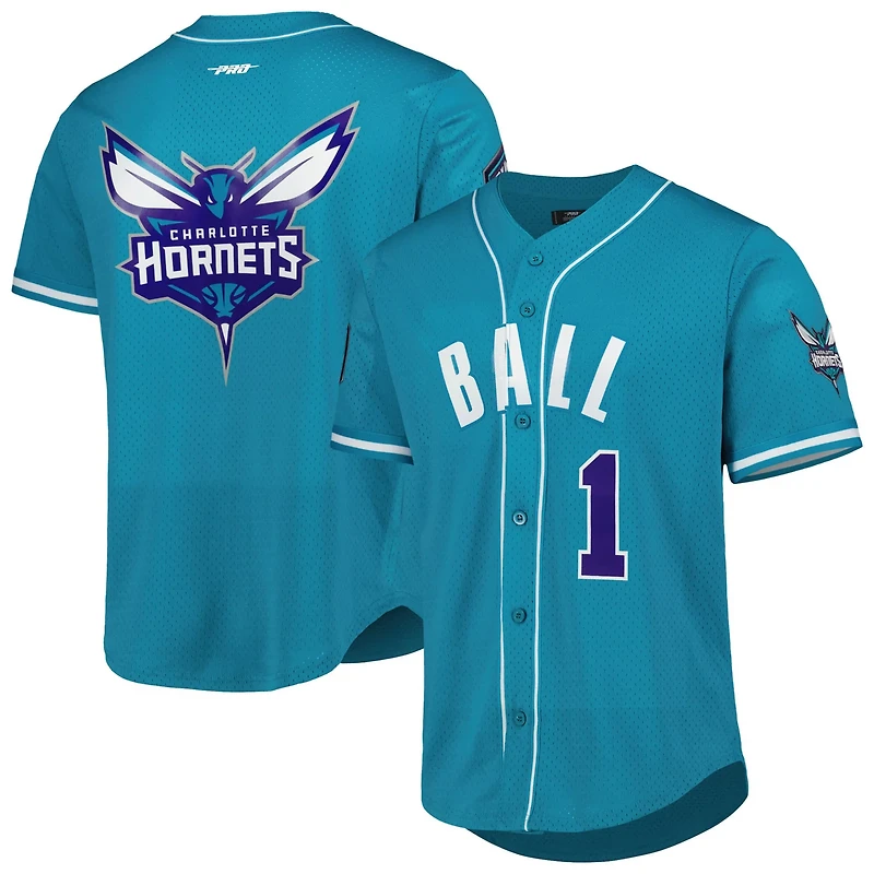 Pro Standard LaMelo Ball Charlotte Hornets Capsule Player Baseball Button-Up Shirt