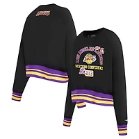 Pro Standard Los Angeles Lakers Area Code Cropped Pullover Sweatshirt