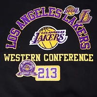Pro Standard Los Angeles Lakers Area Code Cropped Pullover Sweatshirt