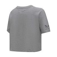 Pro Standard Michigan Wolverines Tonal Neutral Boxy Cropped T-Shirt