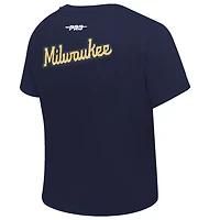 Pro Standard Milwaukee Brewers Game Day Classics Baby Doll Cropped T-Shirt