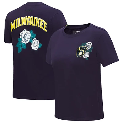 Pro Standard Milwaukee Brewers Roses Fitted T-Shirt
