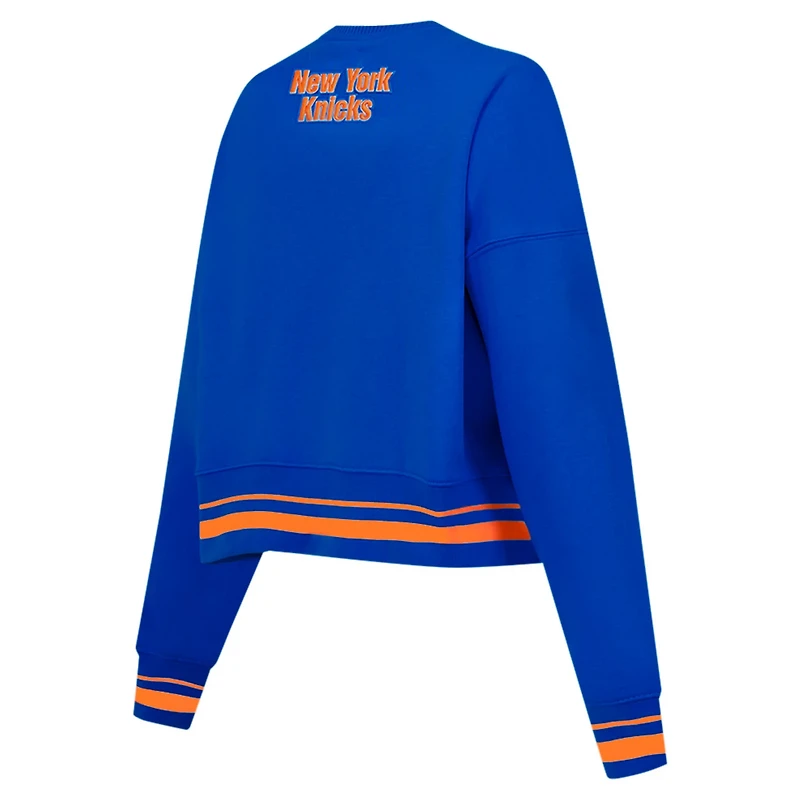 Pro Standard New York Knicks Area Code Cropped Pullover Sweatshirt