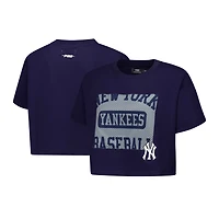 Pro Standard New York Yankees Made To Play Boxy Cropped T-Shirt