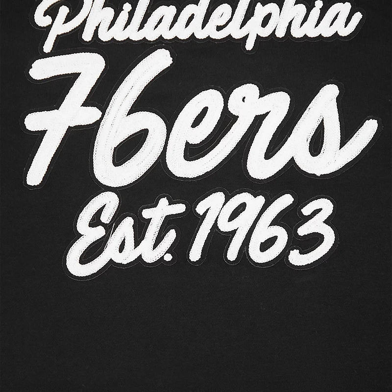 Pro Standard Philadelphia 76ers Paint The City Cropped Pullover Sweatshirt