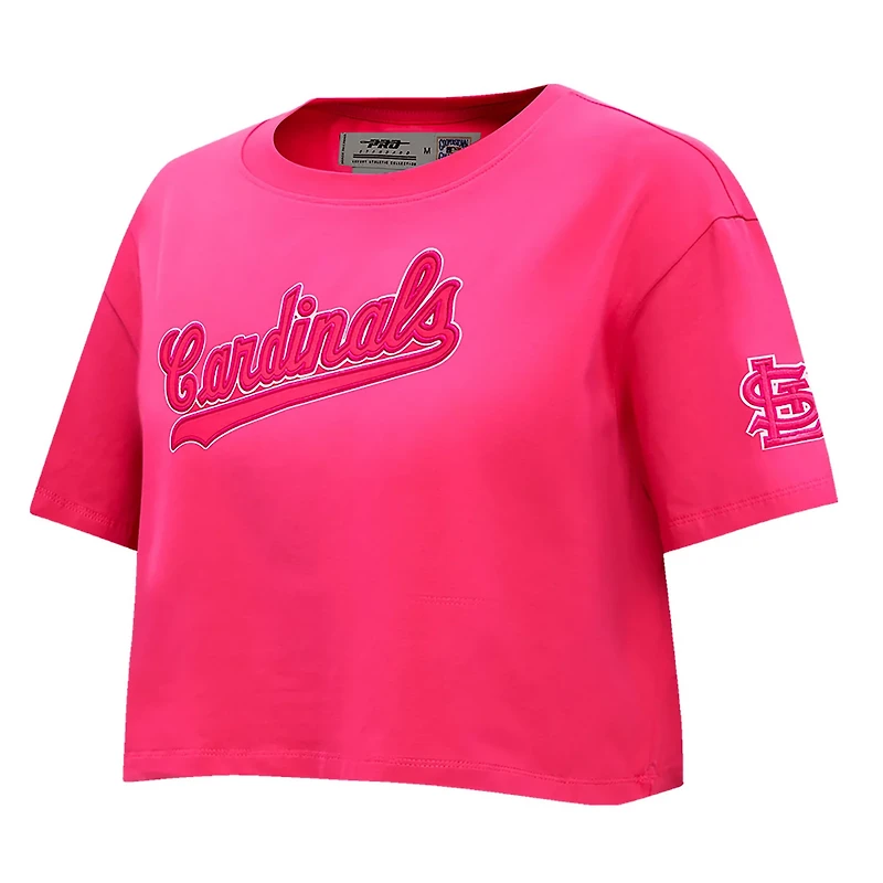 Pro Standard St Louis Cardinals Triple Boxy Cropped T-Shirt
